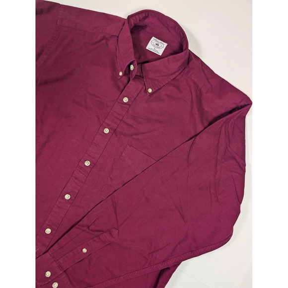 Brooks Brothers Other - Brooks Brothers Vintage Men's L Burgundy Cotton Button Down Sport Shirt